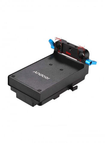 V Mount Battery Plate Adapter 14.6x8.4x3.3cm Black/Blue/Silver