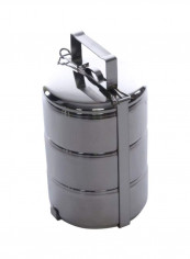 3-Layer Stainless Steel Food Carrier Silver 9inch reviews 3-Layer Stainless Steel Food Carrier Silver 9inch