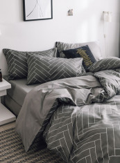 4-Piece Comfortable Single Size Printed Bedding Set Cotton Multicolour 150x200cm