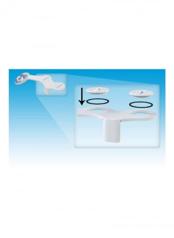 Fresh Water Non-Electric Mechanical Bidet Toilet Attachment White/Silver 17.4x3.8x7.1inch