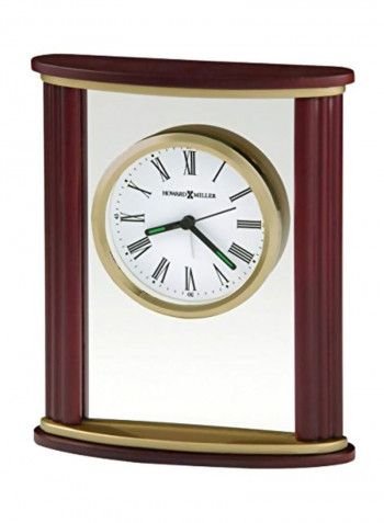 Wooden Table Clock Brown/White/Black 18x15x5centimeter