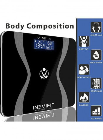 Body-Analyzer Digital Scale Black/Silver 12.5x12.5x1inch