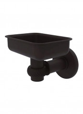 Continental Collection Wall Mounted Holder With Soap Dish Black