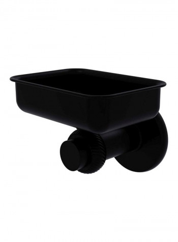 Mercury Collection Wall Mounted Soap Dish Matte Black 4.5x3.5x3inch