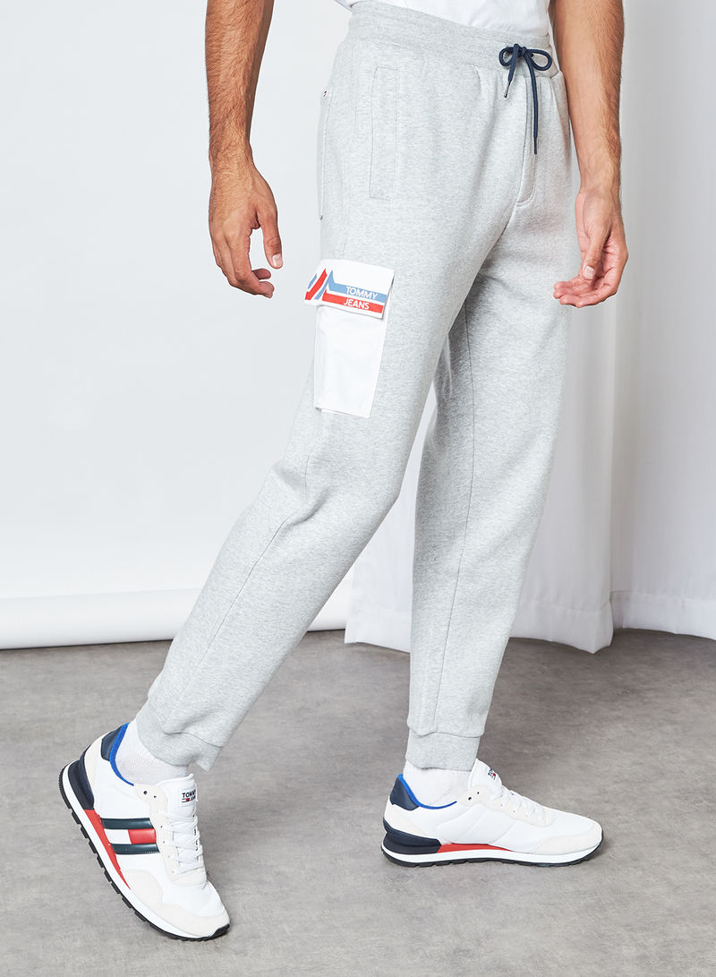 Contrast Pocket Sweatpants Lt Grey Htr / Multi