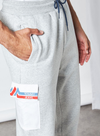 Contrast Pocket Sweatpants Lt Grey Htr / Multi