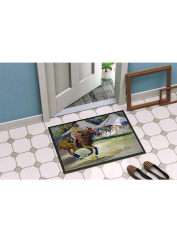Polo At The Point Indoor/Outdoor Mat Multicolour 14 x 18inch