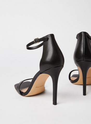 Afendaven Leather Sandals Black Color