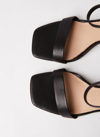 Afendaven Leather Sandals Black Color