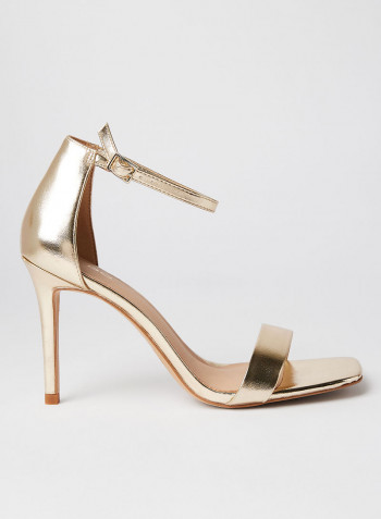 Afendaven Leather Sandals Gold