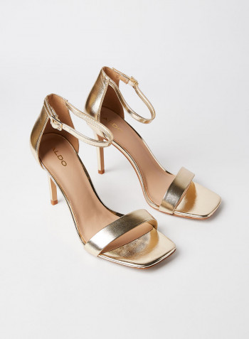 Afendaven Leather Sandals Gold
