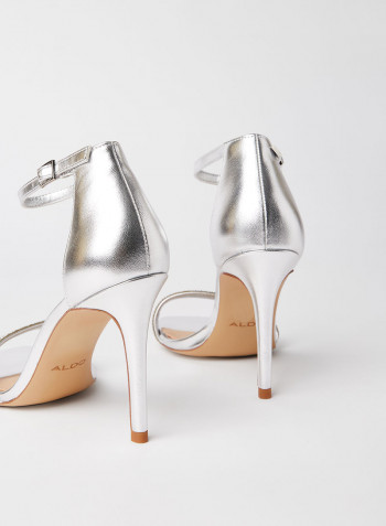 Afendaven Leather Sandals Silver