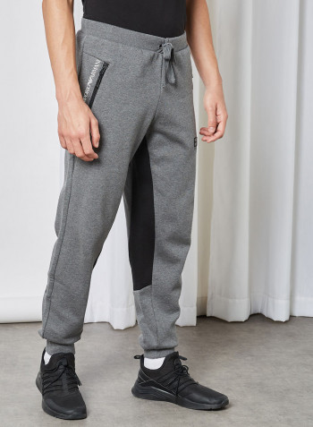 Colourblock Panel Sweatpants Dark Grey Mel