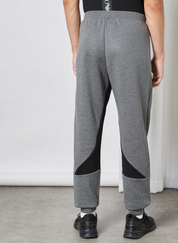 Colourblock Panel Sweatpants Dark Grey Mel