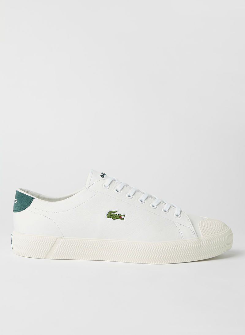 Gripshot Tricolor Leather Sneakers White/Dark Green