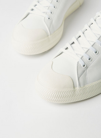 Gripstop Leather Sneakers White/Pink