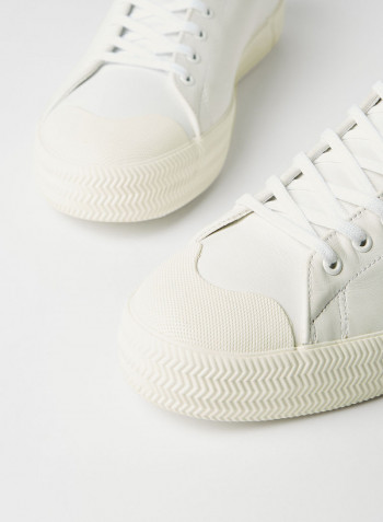 Gripstop Leather Sneakers White
