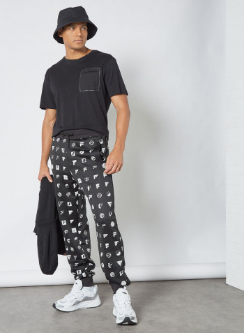 Monotone Icon Sweatpants Black