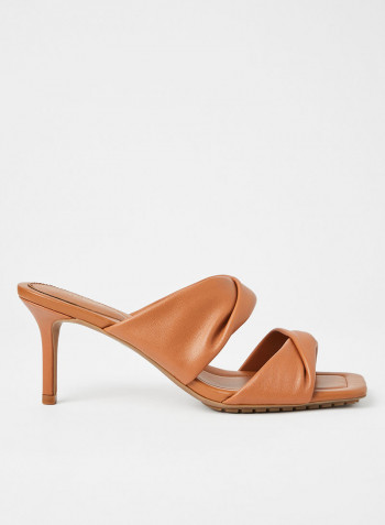 Galendra Heel Sandals Cognac
