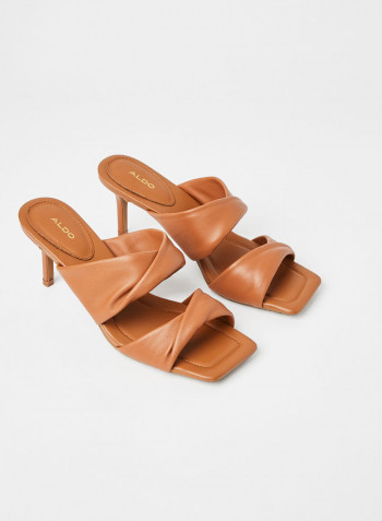 Galendra Heel Sandals Cognac