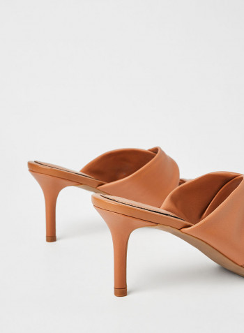Galendra Heel Sandals Cognac