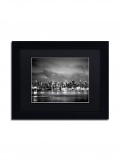 New York Skyline Wall Art Black/Silver 11 x 14inch