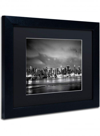 New York Skyline Wall Art Black/Silver 11 x 14inch