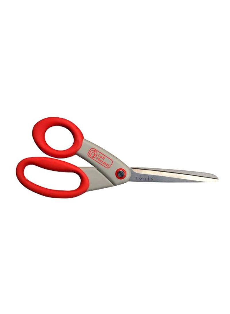 General Purpose Left Handed Scissors Red/Grey/Silver