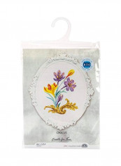 Queen Of Flowers - Counted Cross Stitch Kit Grey/Green/Red
