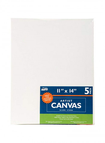 5-Piece Artist Canvas Set White