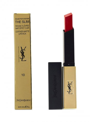 Rouge Pur Couture The Slim Leather Matte Lipstick 10 Corail Antinomique