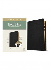NLT Large Print Thinline Reference Bible, Filament Enabled Edition (Red Letter, Genuine Leather, Black, Indexed) Hardcover