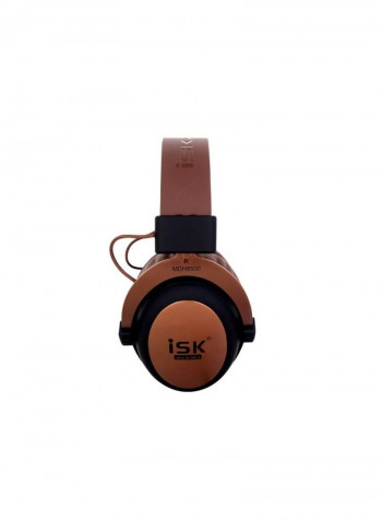 Over-Ear Stereo Wired Headphones Brown/Black