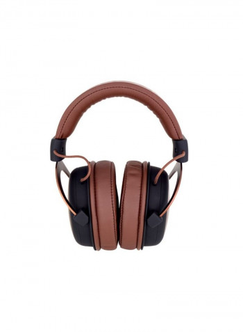 Over-Ear Stereo Wired Headphones Brown/Black