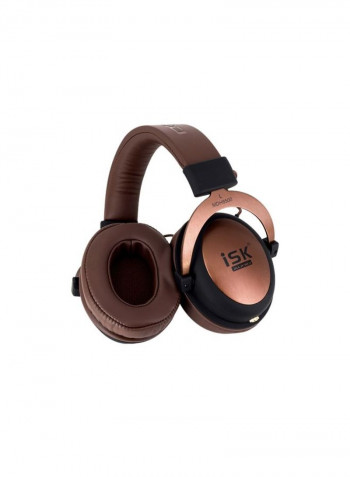 Over-Ear Stereo Wired Headphones Brown/Black