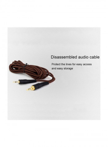 Over-Ear Stereo Wired Headphones Brown/Black
