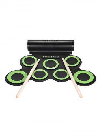 Portable Digital Stereo Electronic Drum With Sticks Set
