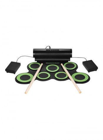 Portable Digital Stereo Electronic Drum With Sticks Set