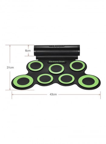 Portable Digital Stereo Electronic Drum With Sticks Set
