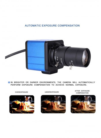 1080P Full HD Webcam With Mic 12.6x5x5centimeter Blue/Black