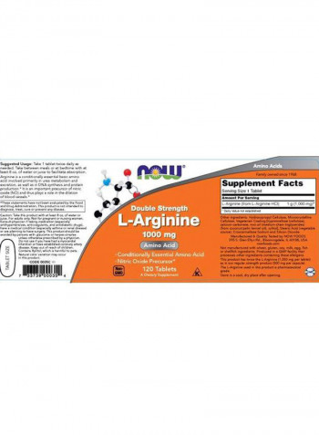 Pack Of 3 L-Arginine Dietary Supplement - 120 Tablets