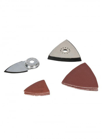 14-Piece Multi-Tool Sanding Accessory Set Silver/Brown