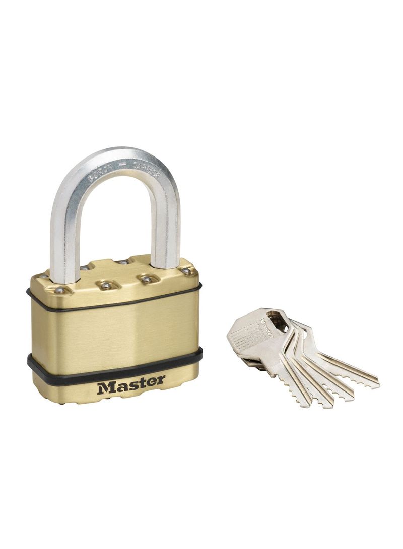 Excell Laminated Steel Padlock Gold 64millimeter