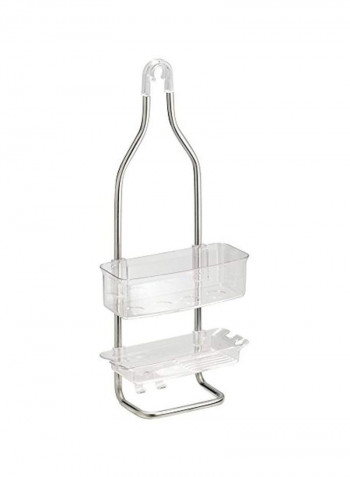 Aluminium Shower Caddy Silver/Clear 12x23.4x10.7inch
