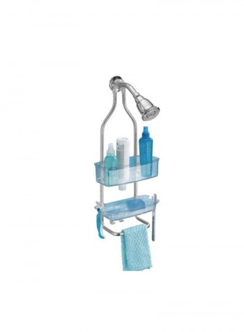 Aluminium Shower Caddy Silver/Clear 12x23.4x10.7inch