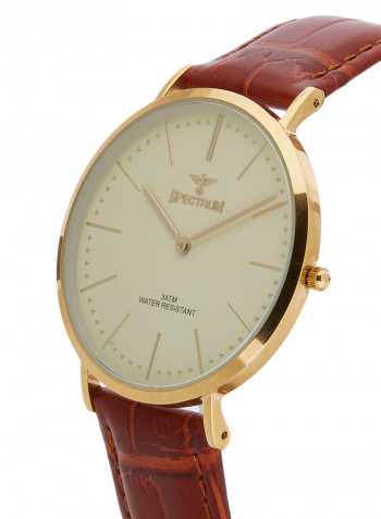 Women's Leather Analog Wrist Watch 82485L-1
