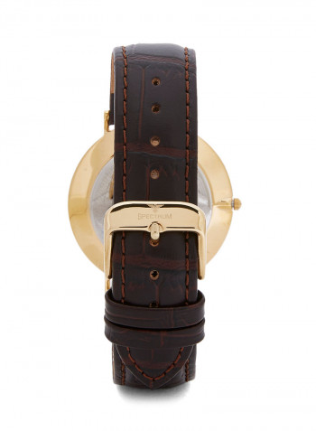 Women's Leather Analog Wrist Watch 82485L-4