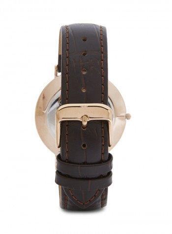 Women's Leather Analog Wrist Watch 82486L-1