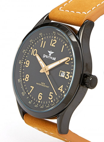 Leather Analog Watch 82461M