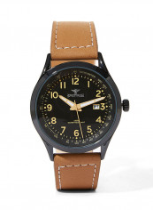 Leather Analog Watch 82461M